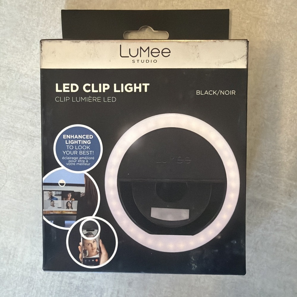 LuMee Studio Clip Light - Portable Rechargeable‎ LED Ring Light